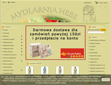 Tablet Screenshot of mydlarnia-hebe.pl